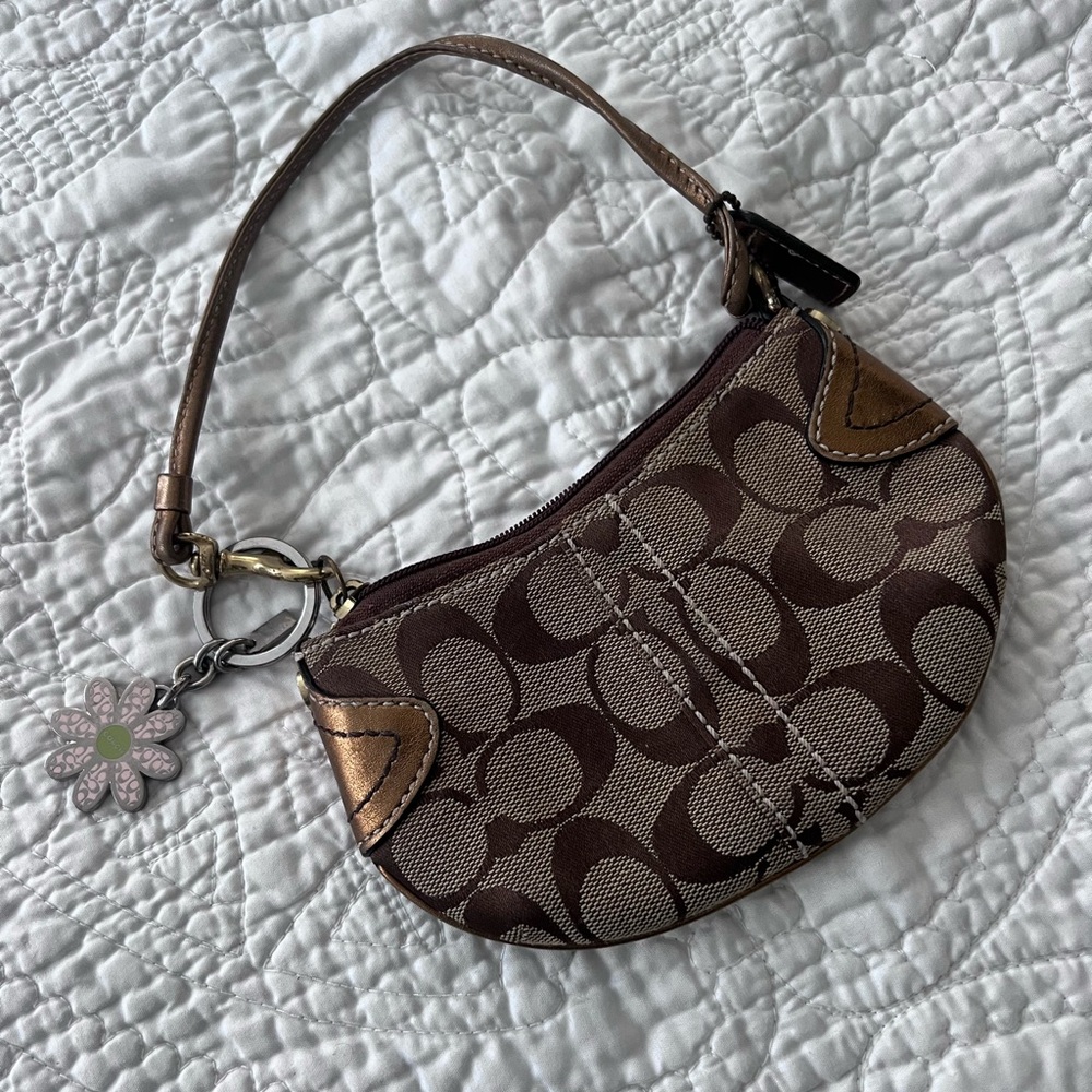 Vintage Coach Monogram Wristlet